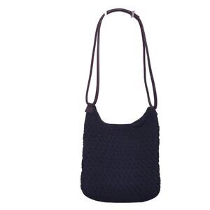 Jackson Shoulder Bag Purse Knitted Textures Black Purse Tote           VNT